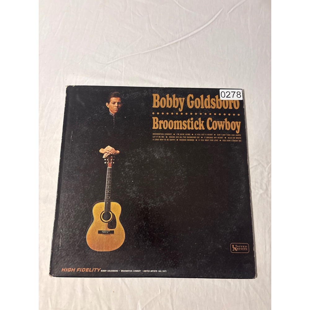 Bobby Goldsboro Broomstick Cowboy Vinyl LP 12" Black Good 1965 Mono UAL 3471